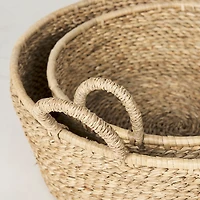 Ayanna Set of 2 Deep Nesting Seagrass Baskets w/ Handles