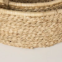 Ayanna Set of 2 Deep Nesting Seagrass Baskets w/ Handles