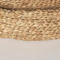 Ulana Set of 3 Round Nesting Seagrass Trays w/ Loop Handles