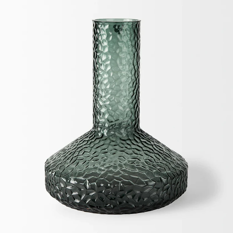 Jolene Tall Green Glass Vase