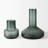 Jolene Tall Green Glass Vase