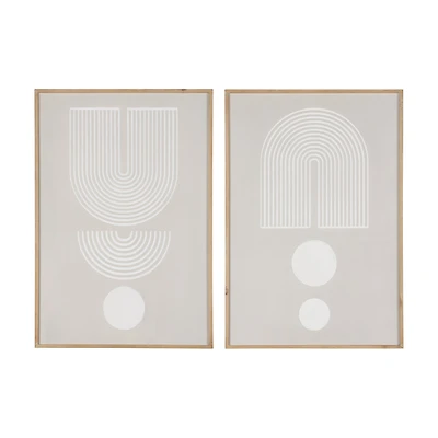 Magnetic Pull Wood Wall Art - Set of 2