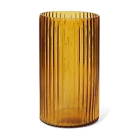 Dawn Tall Amber Glass Vase