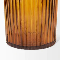 Dawn Short Amber Glass Vase
