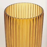 Dawn Tall Amber Glass Vase