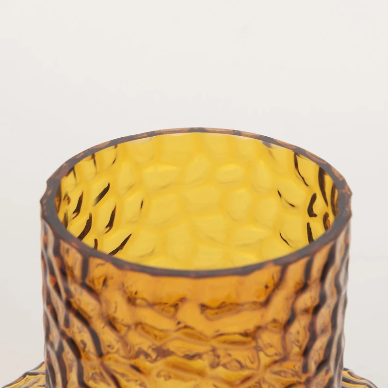 Jolene Short Amber Glass Vase