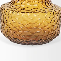 Jolene Short Amber Glass Vase