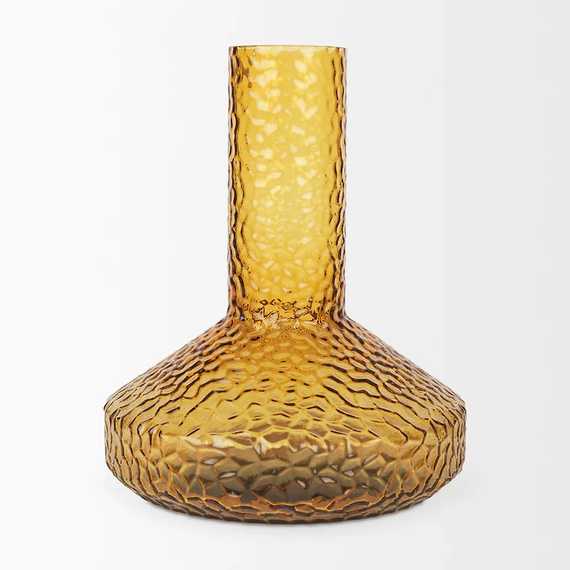 Jolene Tall Amber Glass Vase