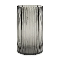 Dawn Tall Smokey Black Glass Vase