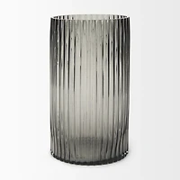 Dawn Tall Smokey Black Glass Vase