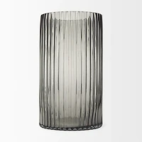 Dawn Tall Smokey Black Glass Vase