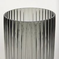 Dawn Tall Smokey Black Glass Vase