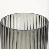 Dawn Tall Smokey Black Glass Vase