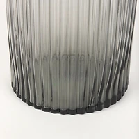 Dawn Tall Smokey Black Glass Vase