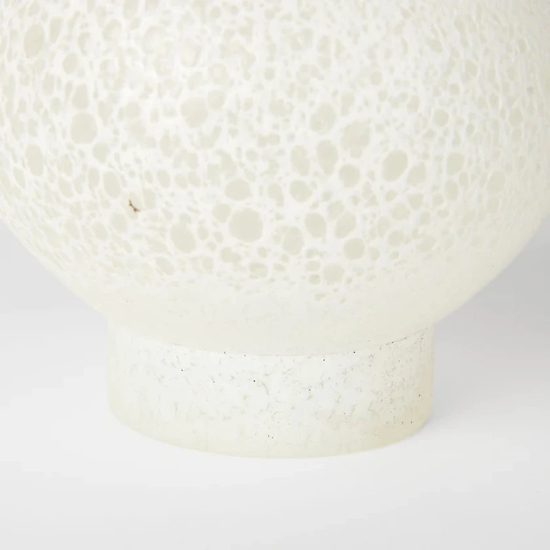 Heket Short White Glass Vase