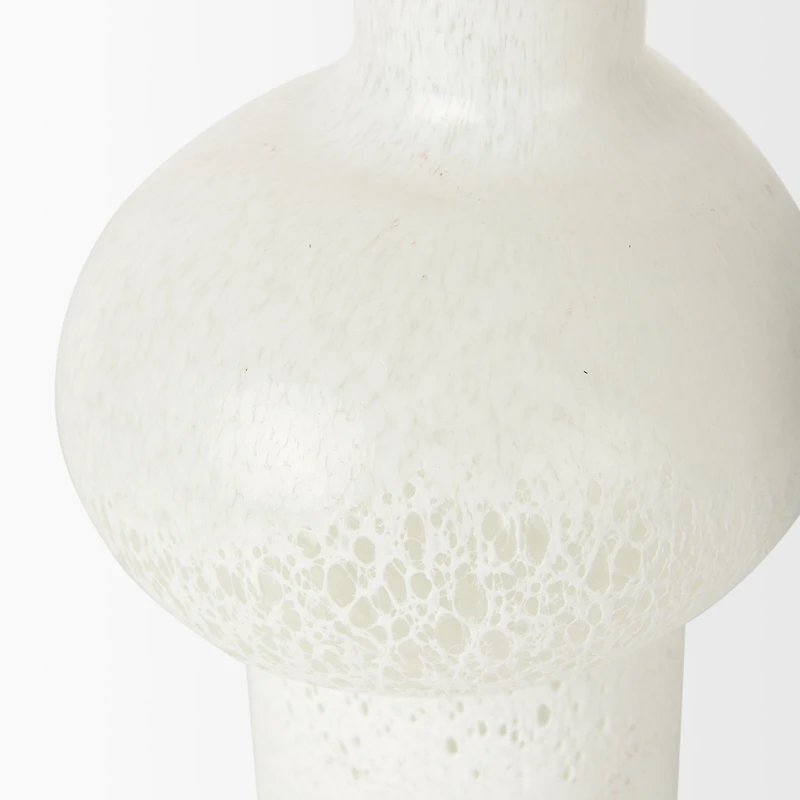 Heket Tall White Glass Vase