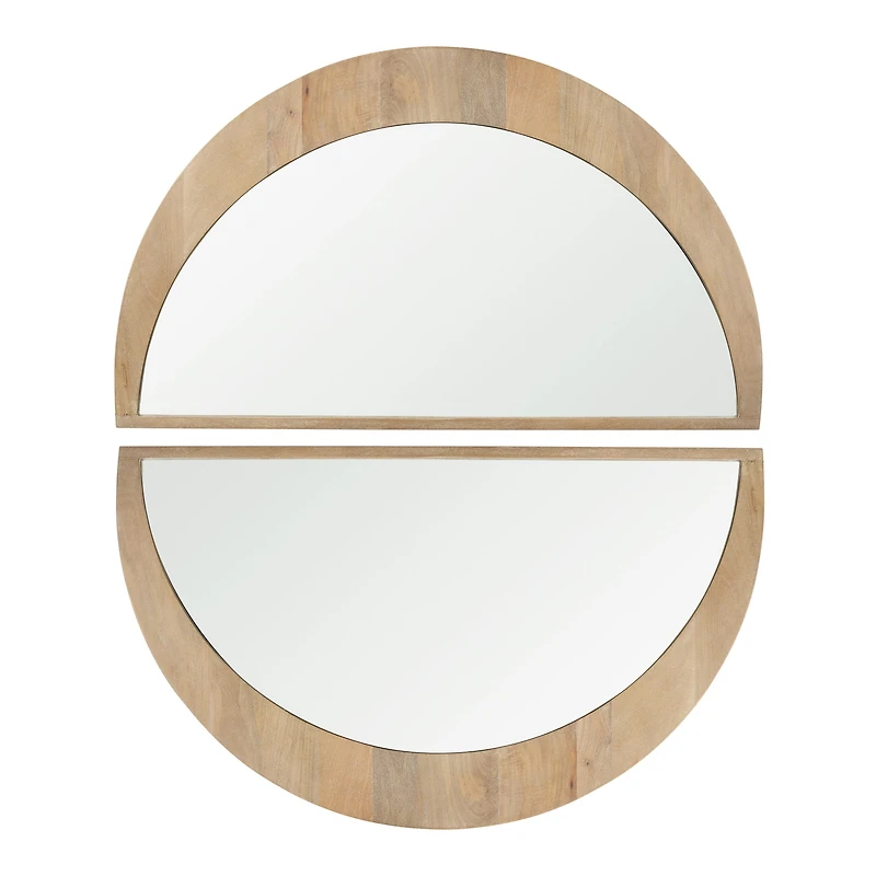 Celeste Light Brown Wood Large Mirror