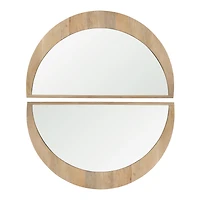 Celeste Light Brown Wood Large Mirror