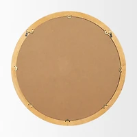 Roan Light Brown Wood Beaded Wall Mirror