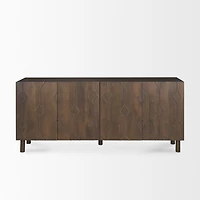 Heera Dark Brown Diamond Motif w/ Shelf Sideboard