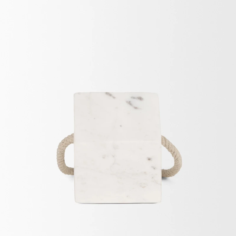 Raena White Marble House Door Stopper