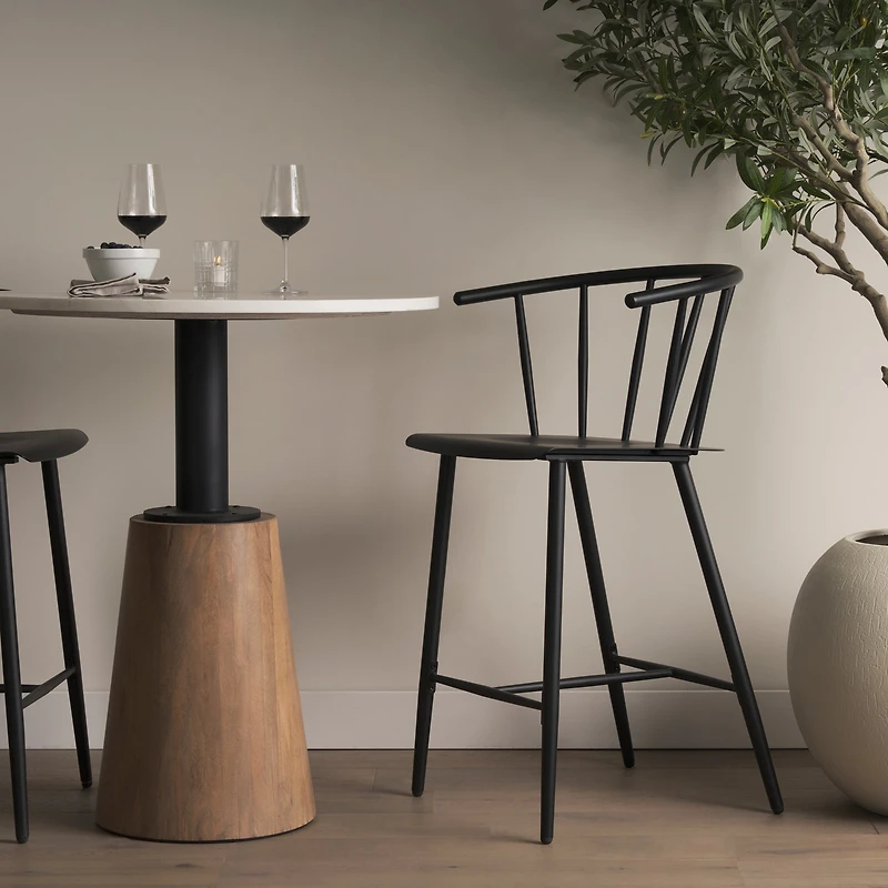 Colin Black Metal Counter Stool
