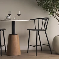 Colin Black Metal Counter Stool