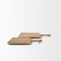 Khana Natural Solid Wood Square Serving Boards