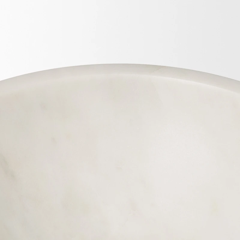 Katora Large Premium Solid White Marble Bowl