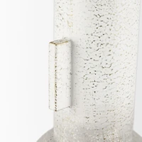 Torres Tall Textured Off White w/ Gold Metal Vase