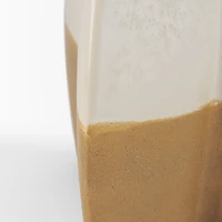 Vania Large Off White w/ Tan Textured Ceramic Vase