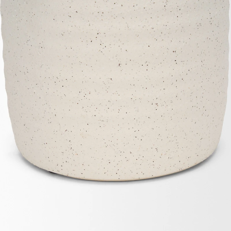 Tyrus Medium Textured Matte White w/ Speckling Ceramic Vase