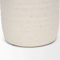 Tyrus Medium Textured Matte White w/ Speckling Ceramic Vase