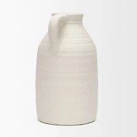 Tyrus Large Textured Matte White w/ Speckling Ceramic Vase