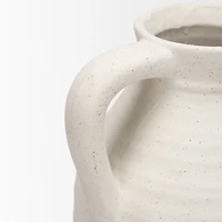 Tyrus Large Textured Matte White w/ Speckling Ceramic Vase