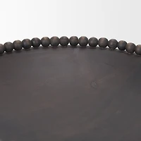 Wendell Dark Brown Wood w/ Wood Beads Round Bowls
