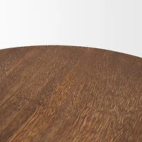Waverly Round Light Brown Wood Scalloped Edged Trays