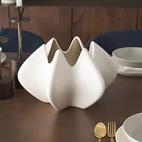 Ulrich Sculptural Cream Glazed Ceramic Vase