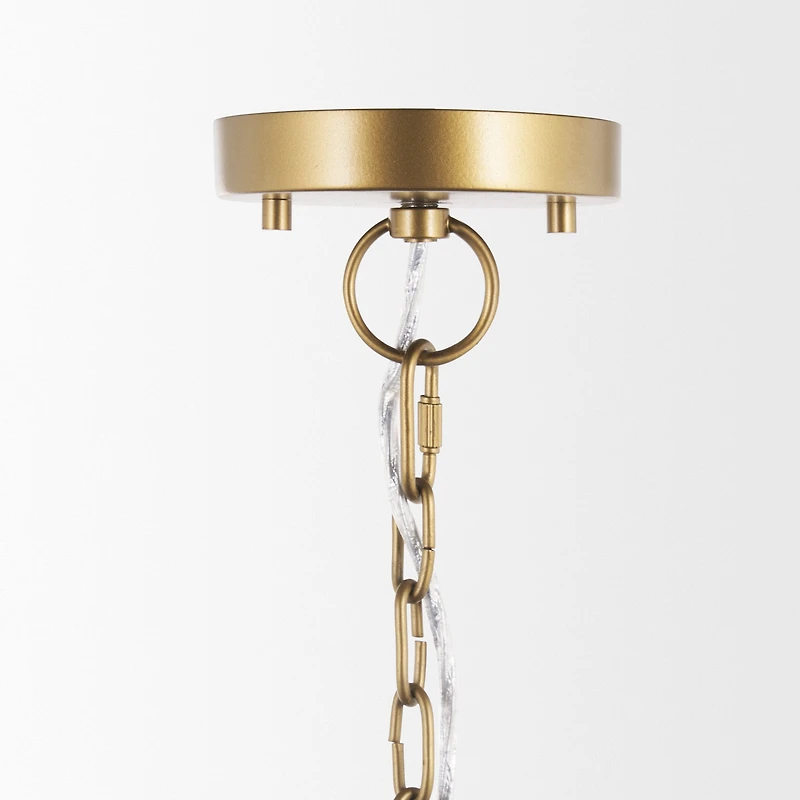 Thad 4-Light Natural Woven Rattan Dome Chandelier