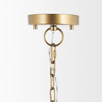 Thad 4-Light Natural Woven Rattan Dome Chandelier