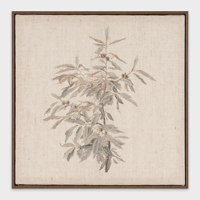 Quiet Botanica I, Hand Painted Canvas