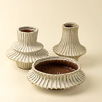 Stria Stoneware Vase