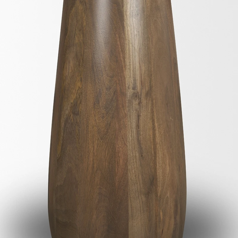 Allyson 32" Round Medium Brown Wood w/Savar Pink Marble Top Bistro Table