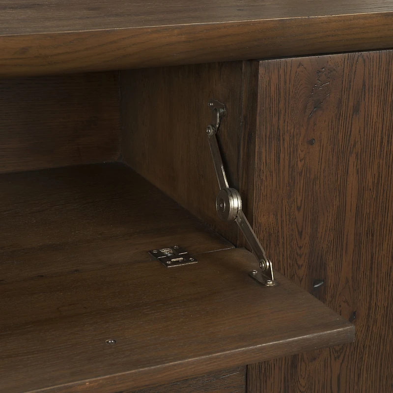 Belford 94" Dark Brown Oak Wood Media Console