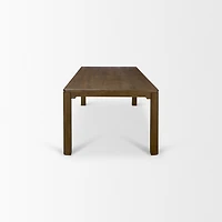 Kendrix 84" Dark Brown Oak Wood Extendable Rectangular Dining Table