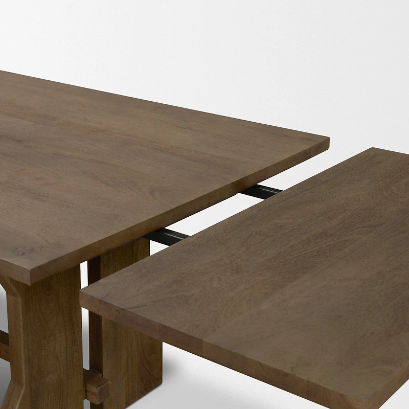Rooke 84" Solid Wood Extendable Rectangular Dining Table