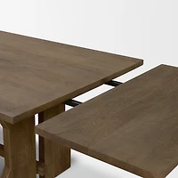 Rooke 84" Solid Wood Extendable Rectangular Dining Table
