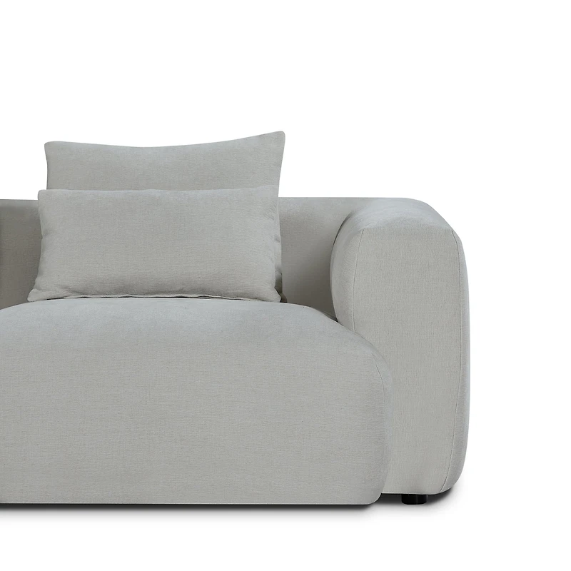 Nella Modern Sectional Sofa with Left Chaise - Pearl