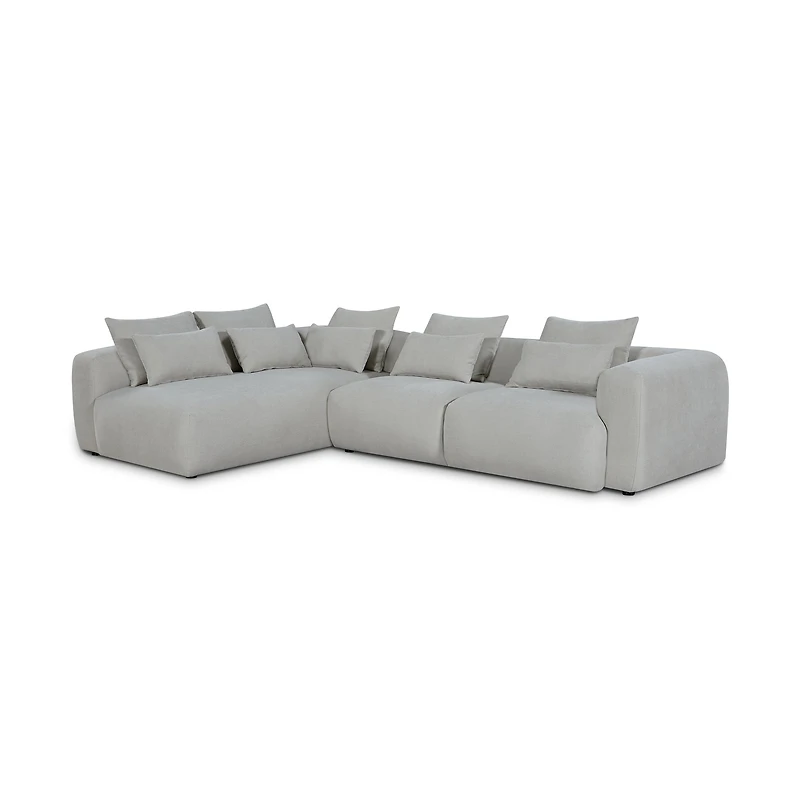 Nella Modern Sectional Sofa with Left Chaise - Pearl
