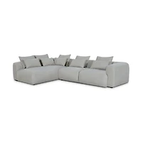 Nella Modern Sectional Sofa with Left Chaise - Pearl